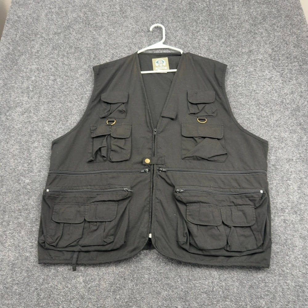 Uncle Milty Vest Mens 3XL Black Cotton Polyester Multi-Pocket Tactical Utility